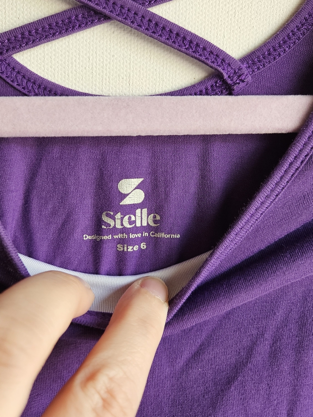 Stelle Girls Purple Skater Dress Size 6 Cross Back Cap Sleeve - Picture 2 of 4